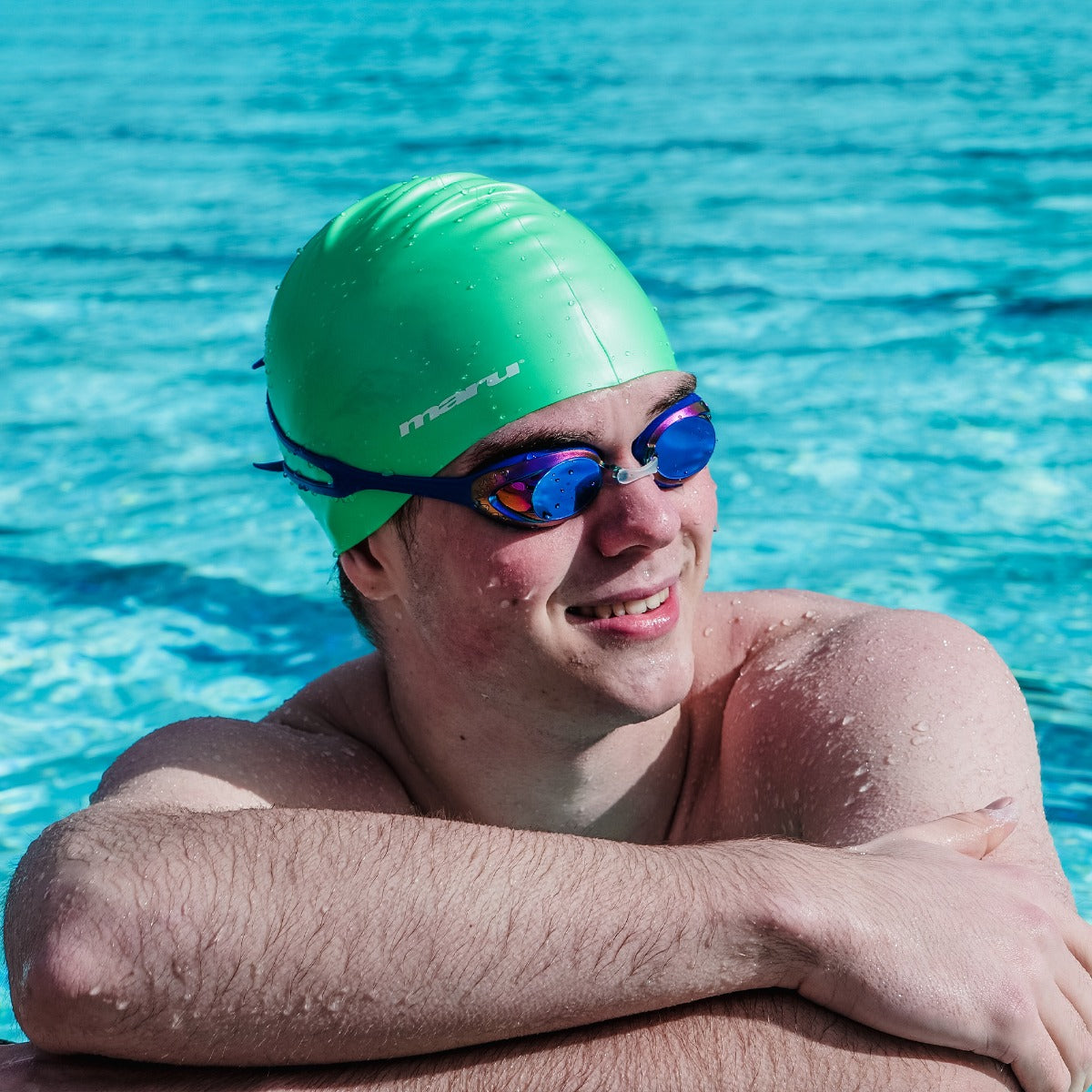 Lunettes de natation antibuée Sonic Mirror pour adultes - Bleu et violet