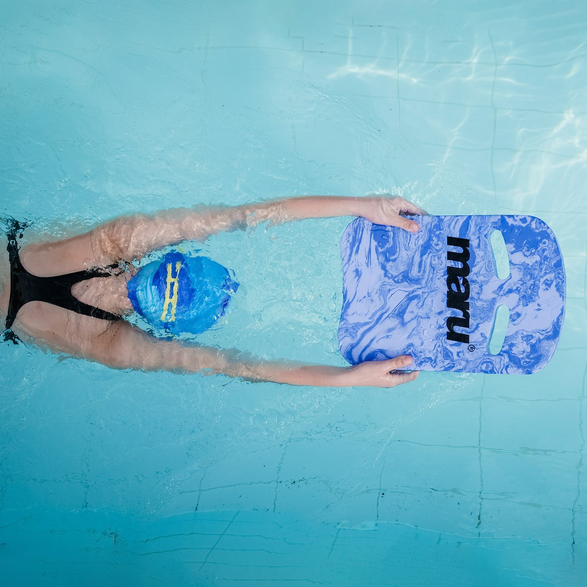 Planche de natation - Violet foncé et tourbillon violet