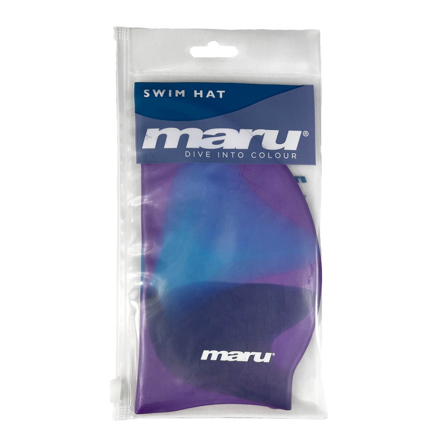 Silicone Swim Cap - Purple and Blue