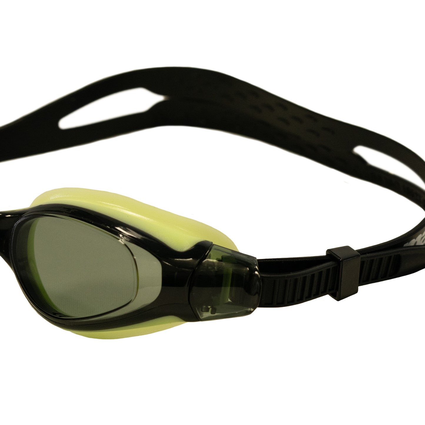 Maru Magna Swim Goggles Anti-Fog, Clear Vision with UV Protection, Black and Lime