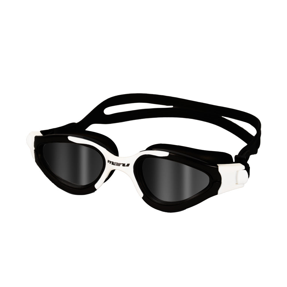 Maru Groove Polarised Mirror Anti Fog Adult Swim Goggles - Black & White