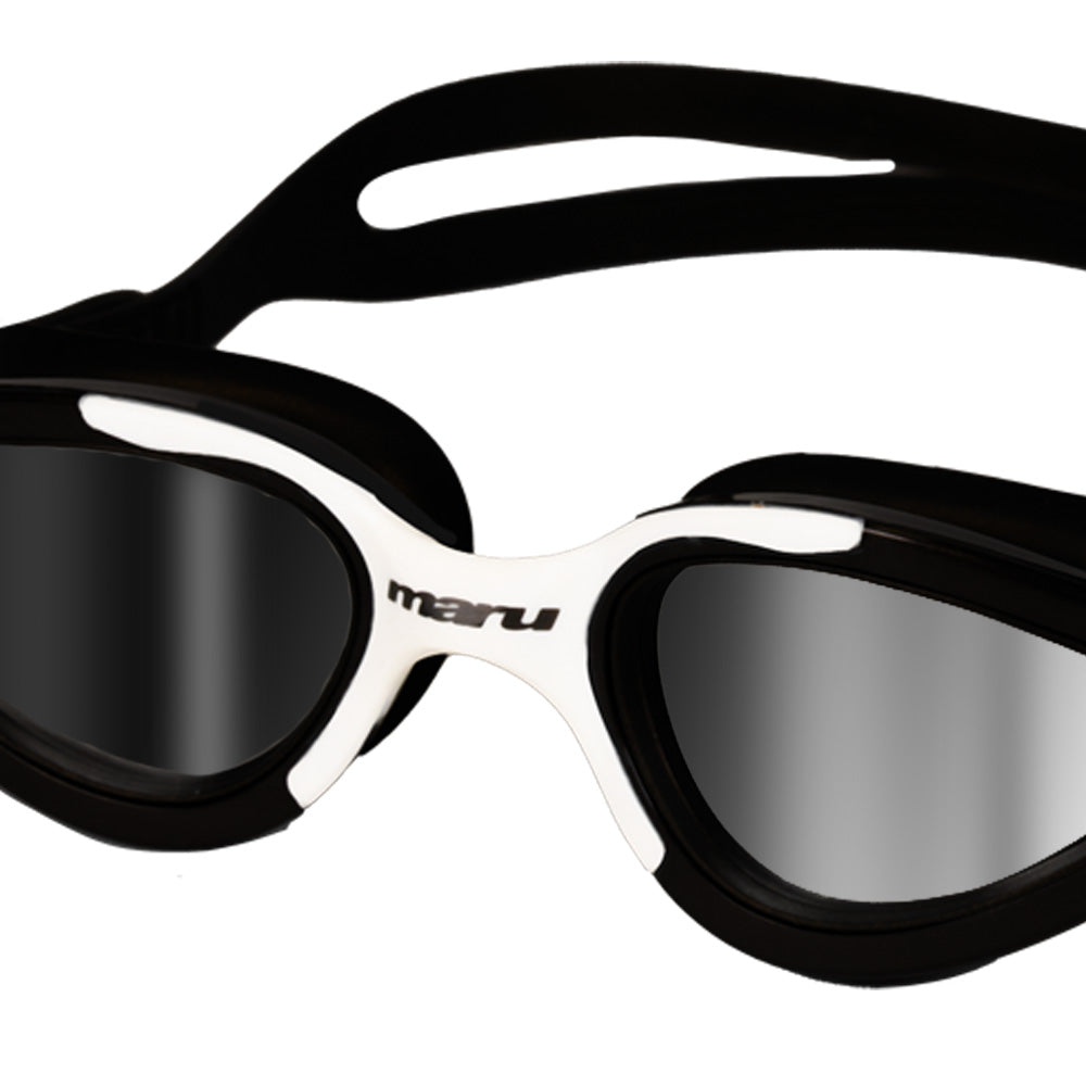Maru Groove Polarised Mirror Anti Fog Adult Swim Goggles - Black & White