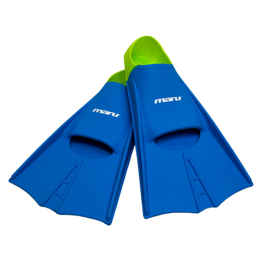 Maru Swim Training Fins - Blue and Lime