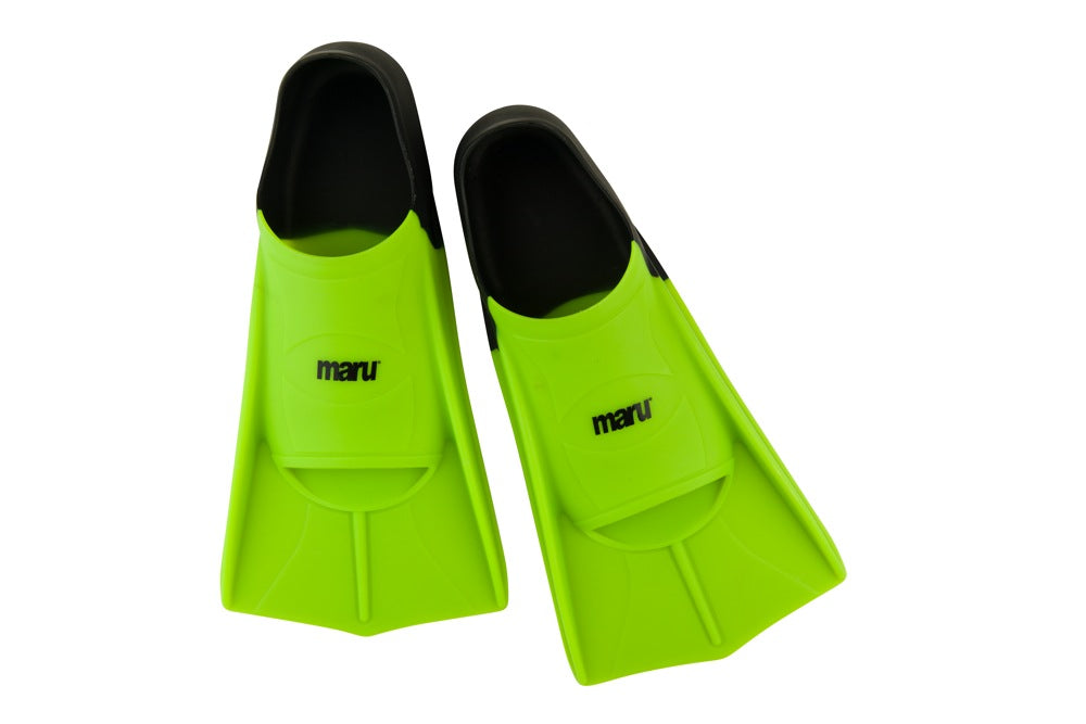 Maru Swim Training Fins - Neon Lime/Black