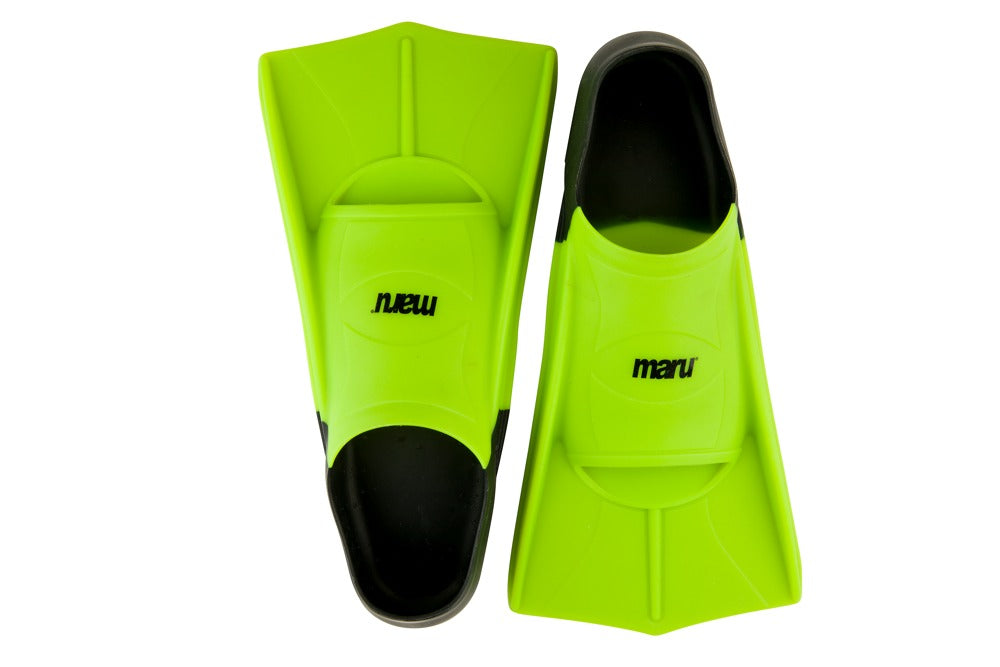 Maru Swim Training Fins - Neon Lime/Black