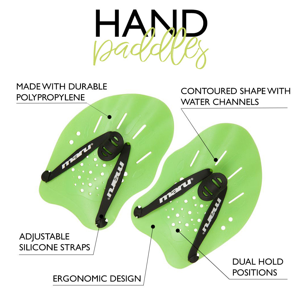 Maru Swimming Hand Paddles - Lime