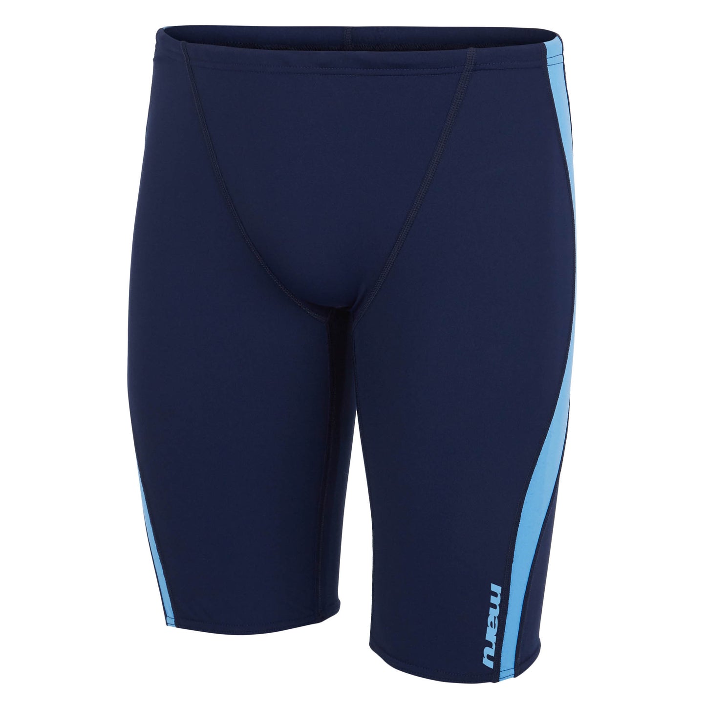 Navy and Cobalt Mens Panel Pacer Swim Jammer