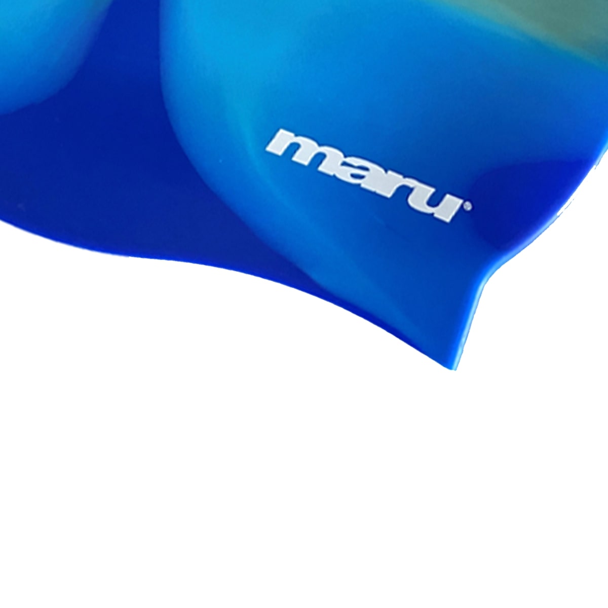 Badekappe aus Silikon - Blau und Gelb