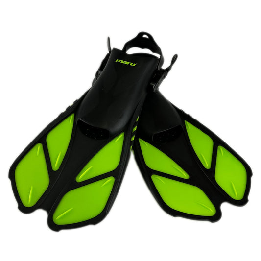 Maru Swim Dive Fins - Neon Lime and Black
