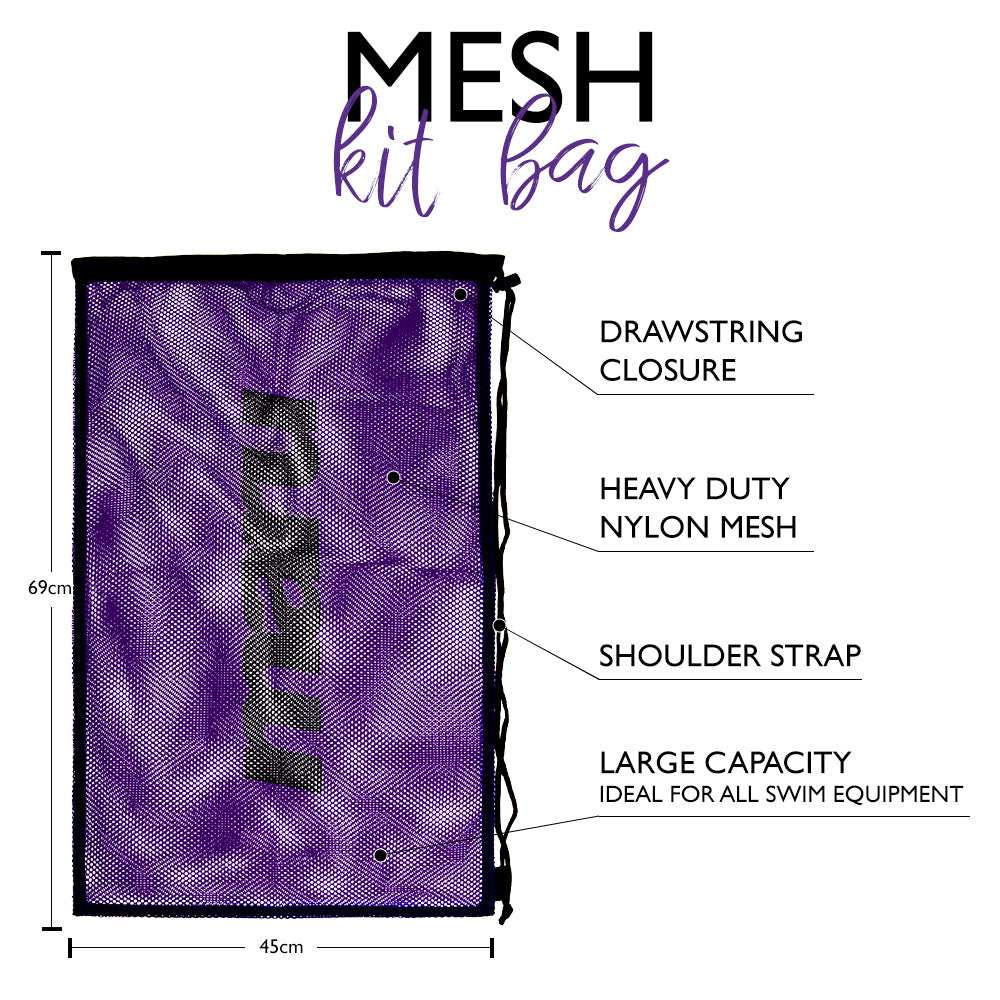 Sac en filet pour équipement de natation - Violet