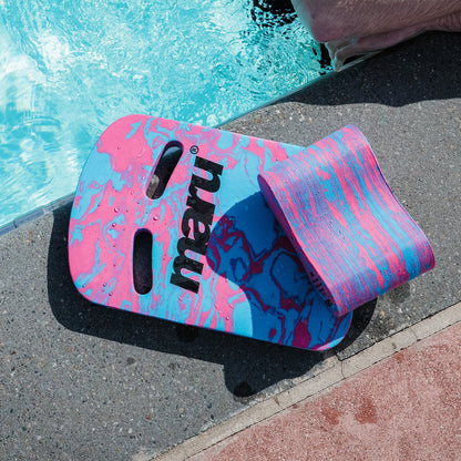 Kickboard - Blauer und rosa Wirbel