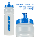 Maru Water Bottle 750ml (Blue/Clear)