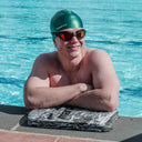 Schwimm-Kickboard - Schwarz-Weiß-Wirbel