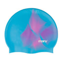 Silicone Swim Cap - Blue, Pink and Purple