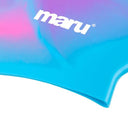 Silicone Swim Cap - Blue, Pink and Purple