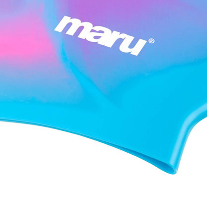 Silicone Swim Cap - Blue, Pink and Purple