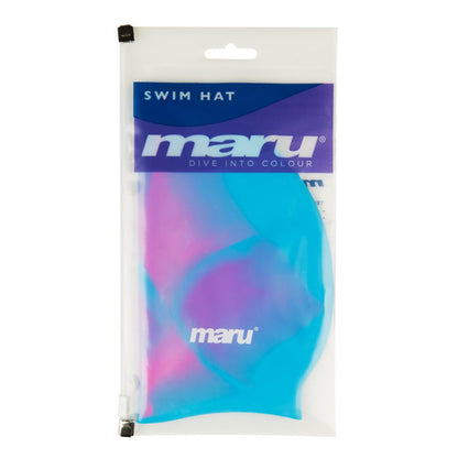Silicone Swim Cap - Blue, Pink and Purple