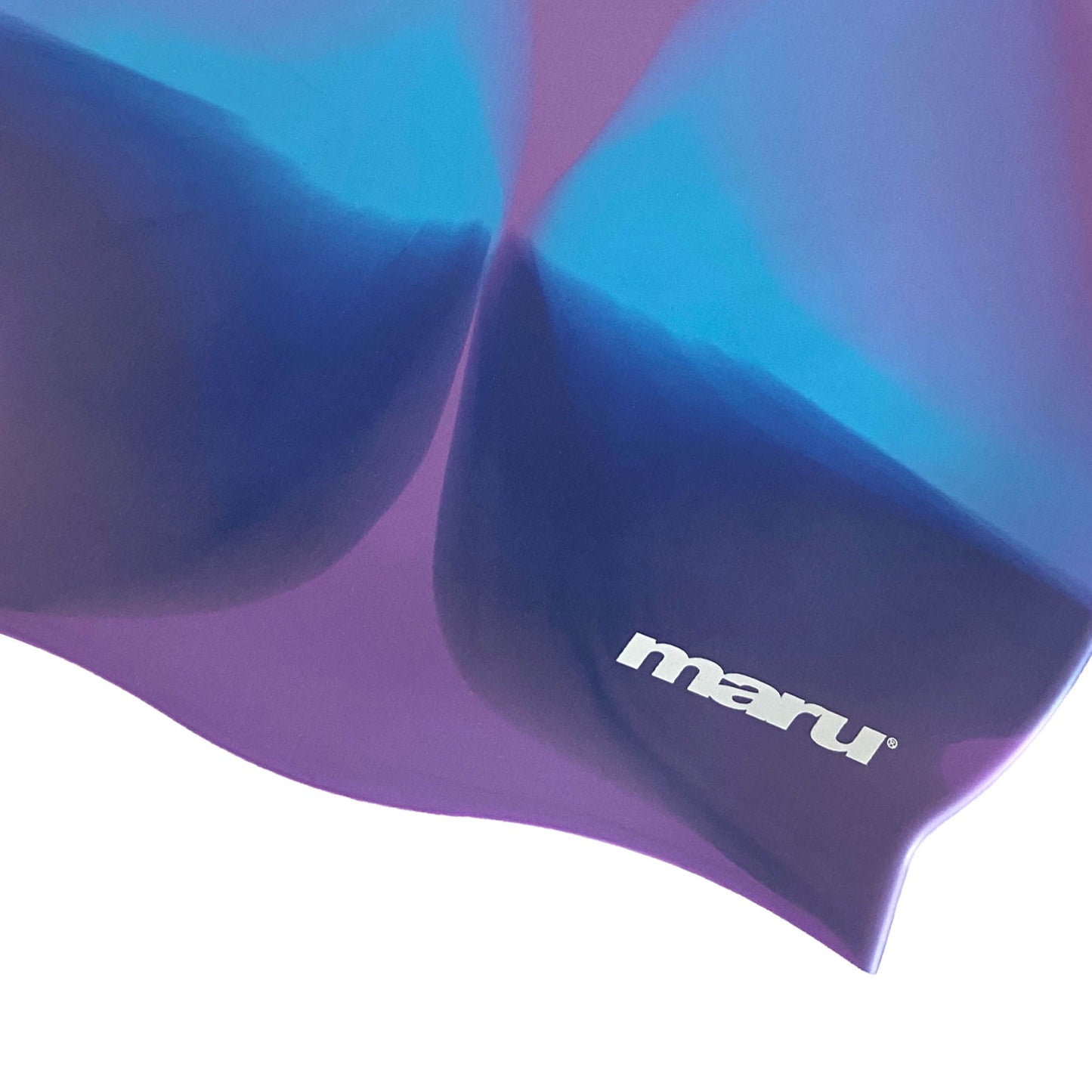 Silicone Swim Cap - Purple and Blue