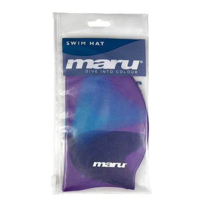 Silicone Swim Cap - Purple and Blue