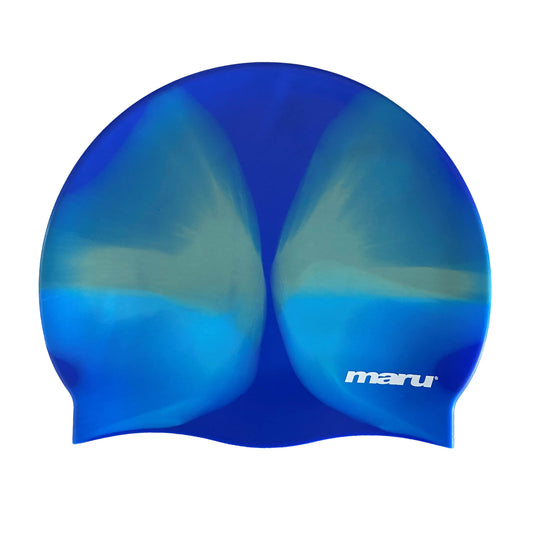 Silicone Swim Cap - Blue and Yellow