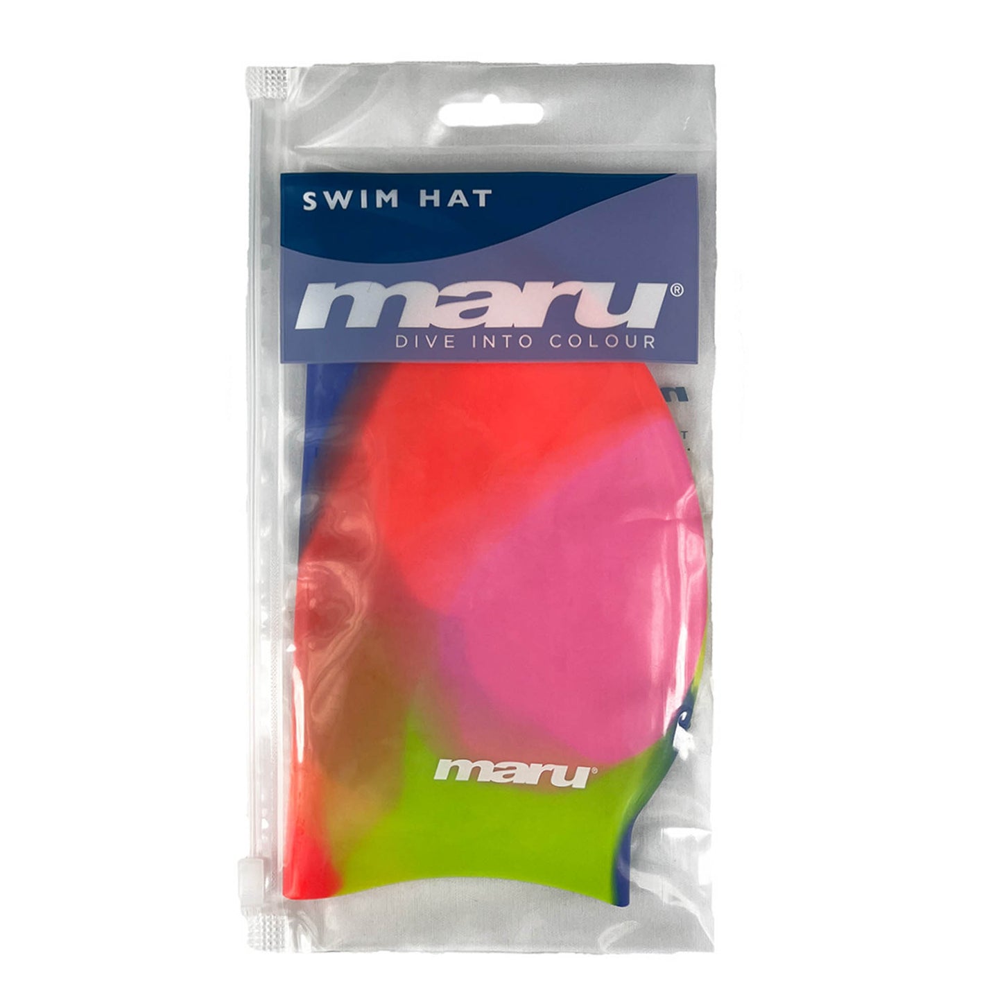 Silicone Swim Cap - Pink, Blue and Red