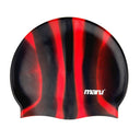 Silicone Swim Cap - Black and Red