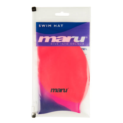 Silicone Swim Cap - Red, Pink and Purple