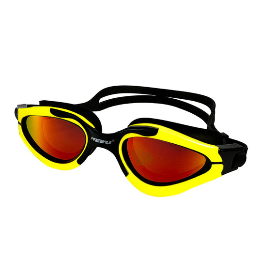 Maru Groove Polarised Mirror Anti Fog Adult Swim Goggles - Yellow & Black