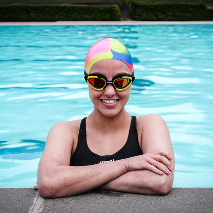 Maru Groove Polarised Mirror Anti Fog Adult Swim Goggles - Yellow & Black