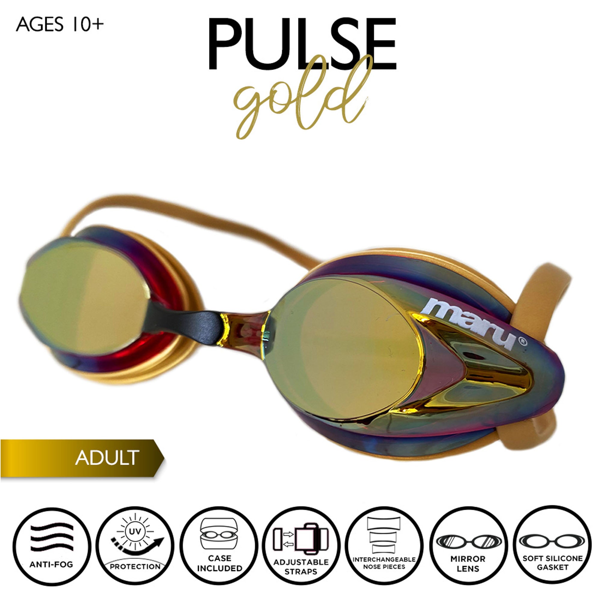 Maru Pulse Mirror Anti-Fog Adult Swim Goggles