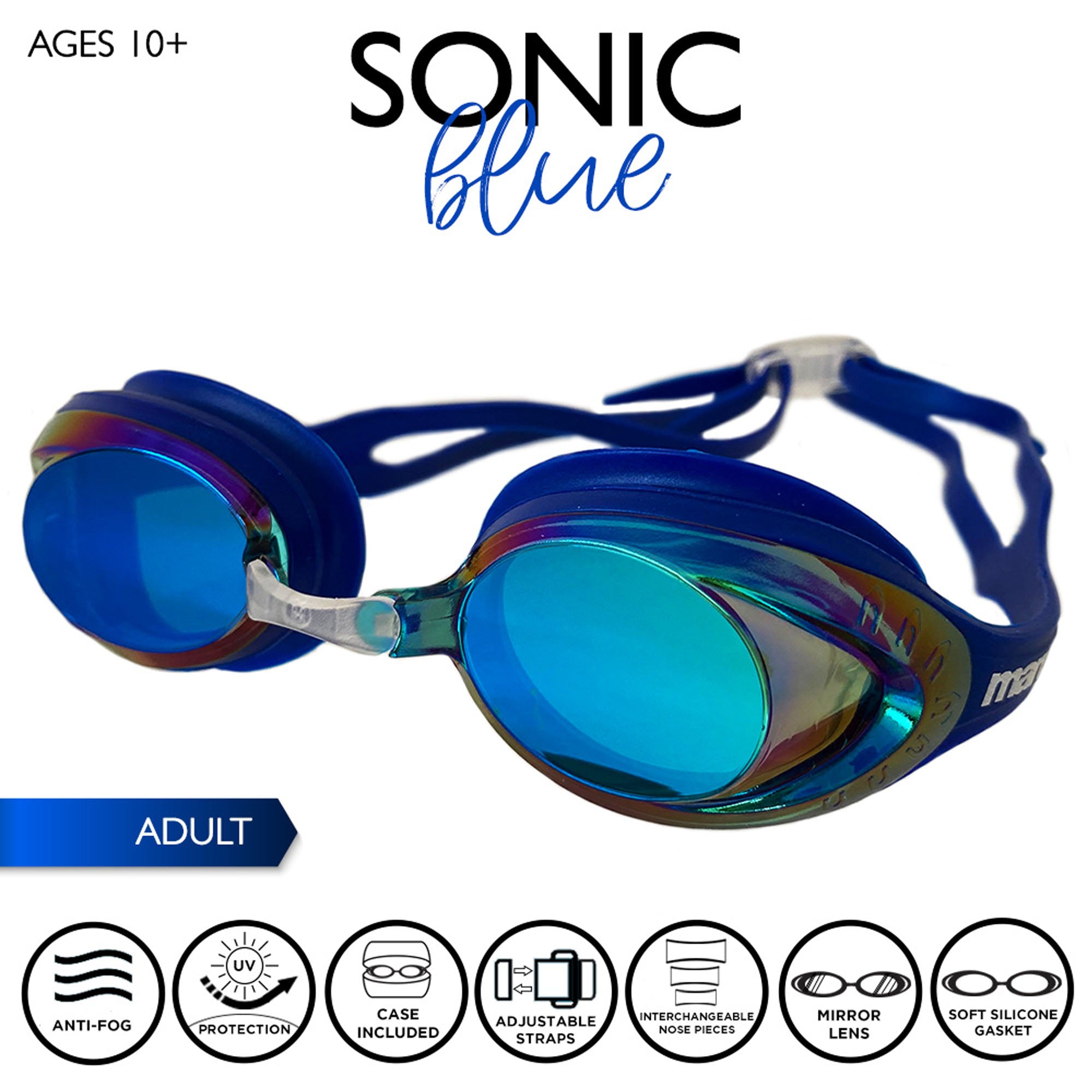Sonic Mirror Anti-Fog Goggles | Blue and Purple