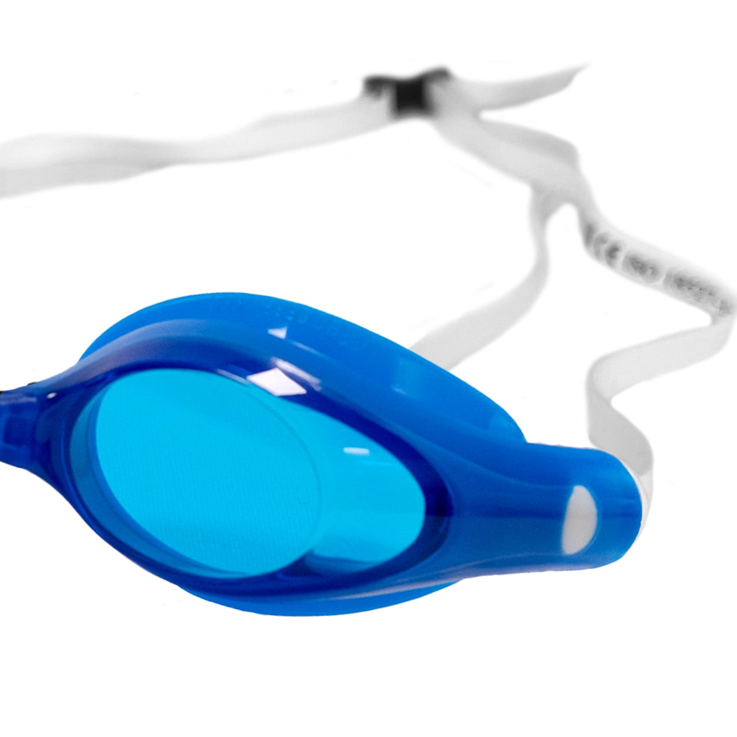 Maru Swift Swim Goggles, Anti-Fog, UV Protection, Blue and White