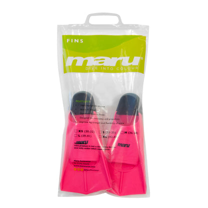 Maru Swim Training Fins - Pink/Black