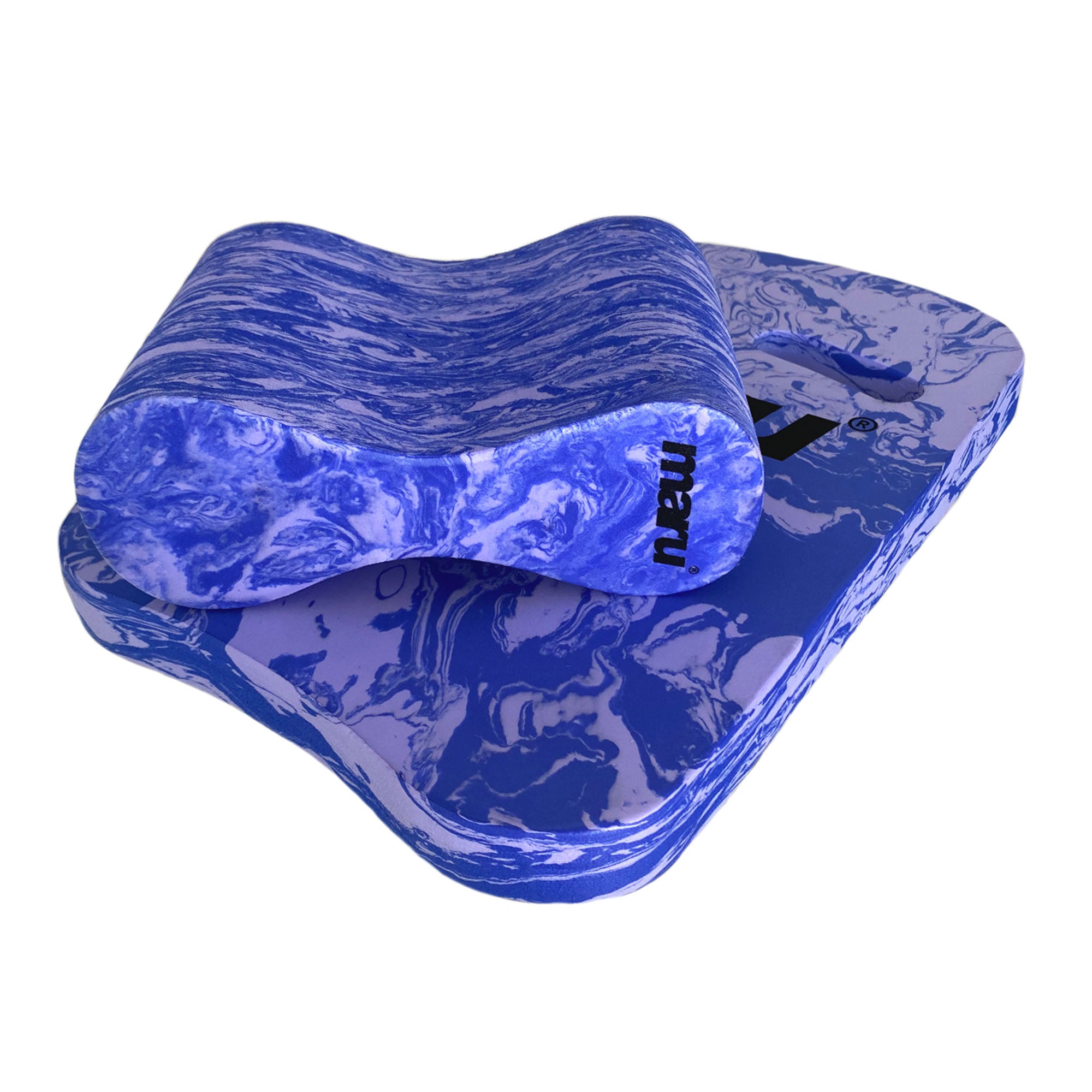 Maru Swim Adult Pull Buoy - Dark Purple and Purple Swirl