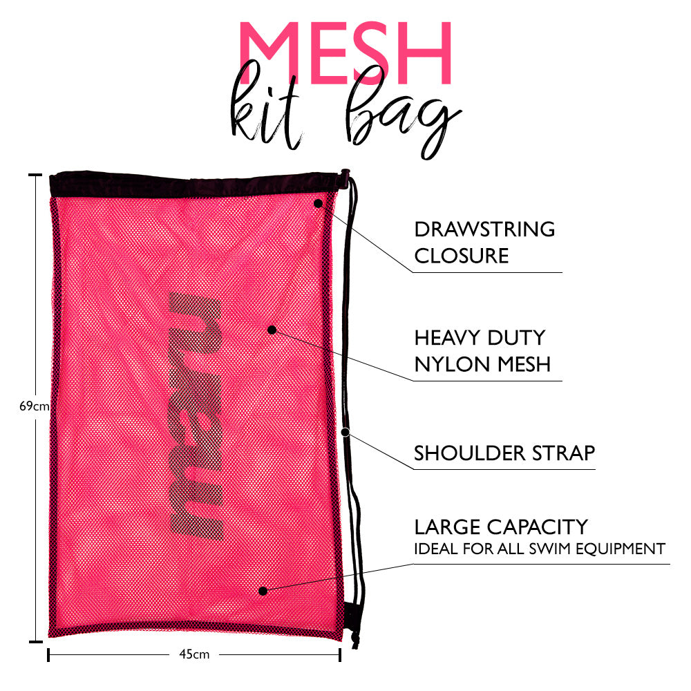 Mesh Bag For Swim Equipment - Pink