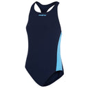 Navy and Cobalt Womens Panel Pacer Racer Back Swimsuit