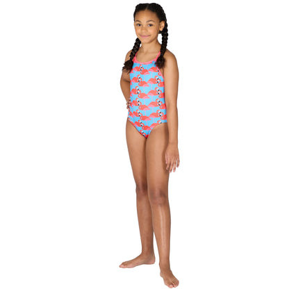 Pretty Flamingo Pacer Tie Back Badeanzug