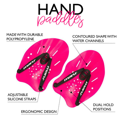 Plaquettes de natation pour les mains - Rose