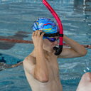 Silicone Swim Cap - Blue Hawaii Print