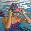Silicone Swim Cap - Pretty Flamingo Print