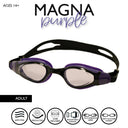 Maru Magna Swim Goggles Anti-Fog, Clear Vision with UV Protection, Purple and Black