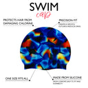 Silicone Swim Cap - Night Shark Print