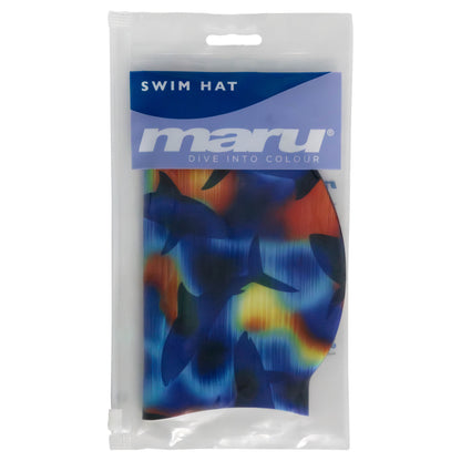 Silicone Swim Cap - Night Shark Print