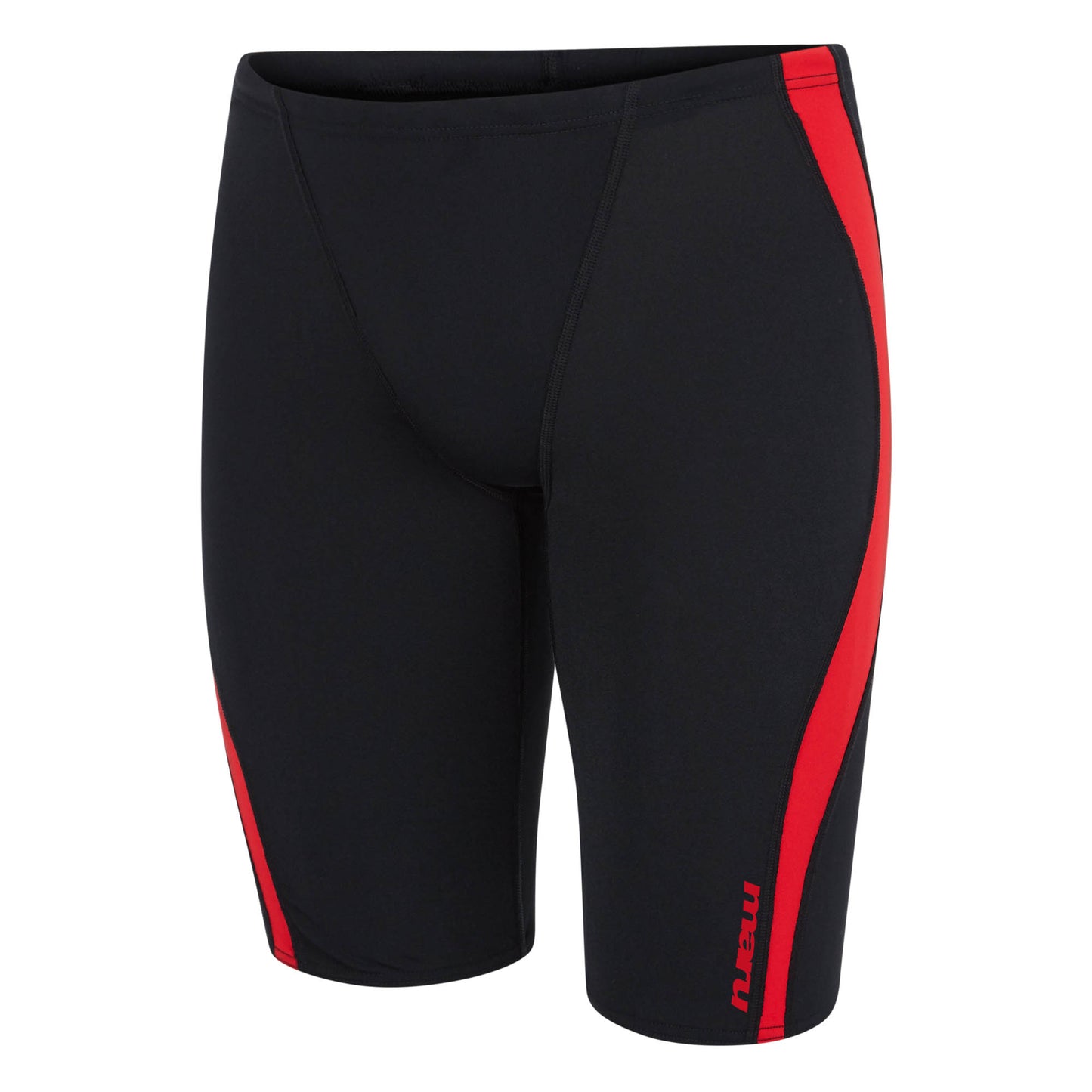 Black and Red Mens Panel Pacer Swim Jammers