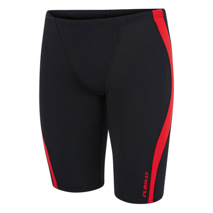 Black and Red Mens Panel Pacer Swim Jammers