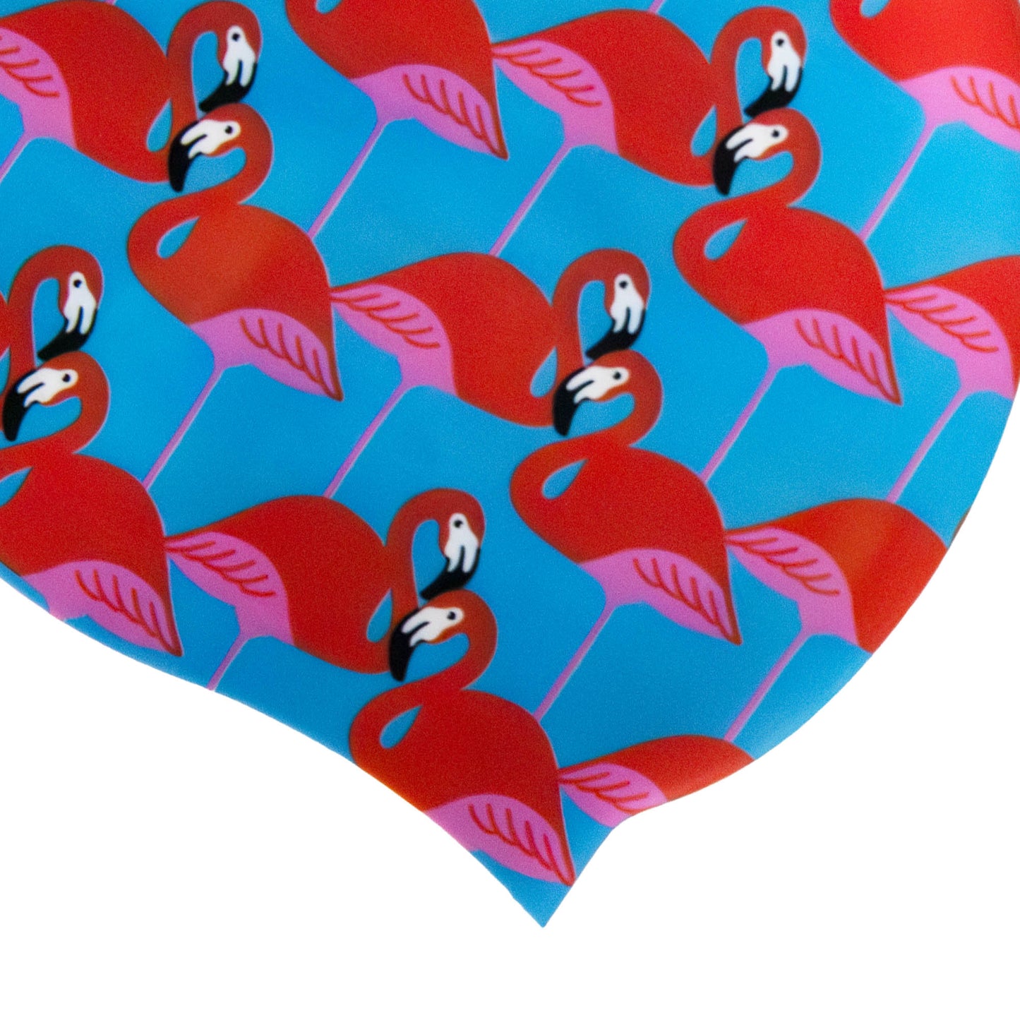 Silicone Swim Cap - Pretty Flamingo Print