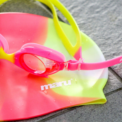 Silicone Swim Cap - Yellow and Red