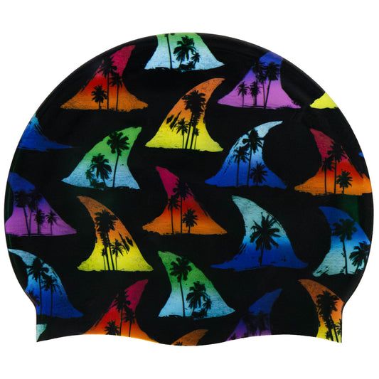 Silicone Swim Cap - Shark Bait Print