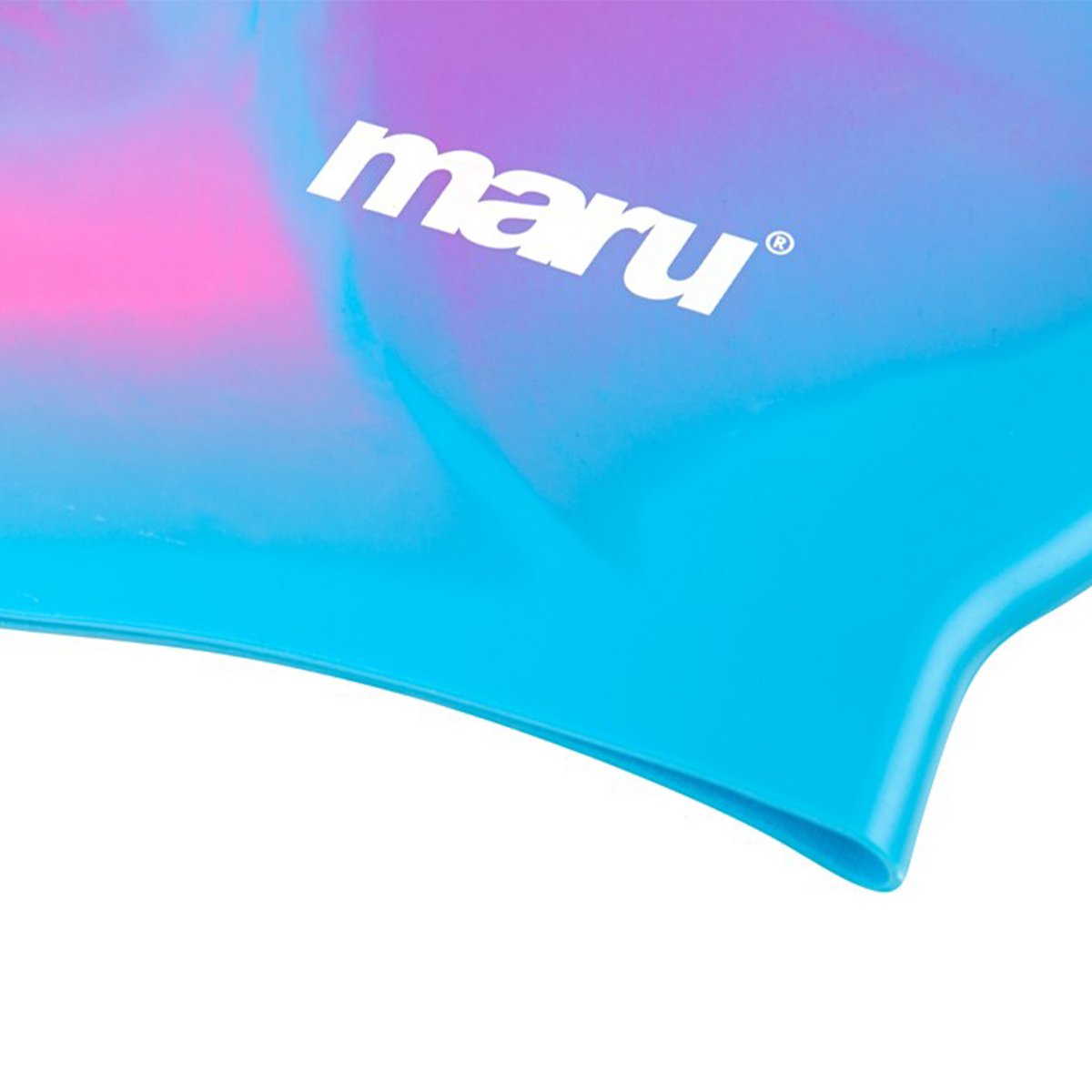 Silicone Swim Cap - Blue, Pink and Purple