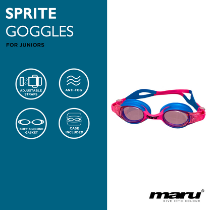Sprite Anti-Fog Junior-Schutzbrille - Rosa und Blau